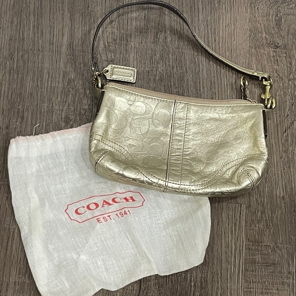 Gold Coach Wristlet - Picture 1 of 4